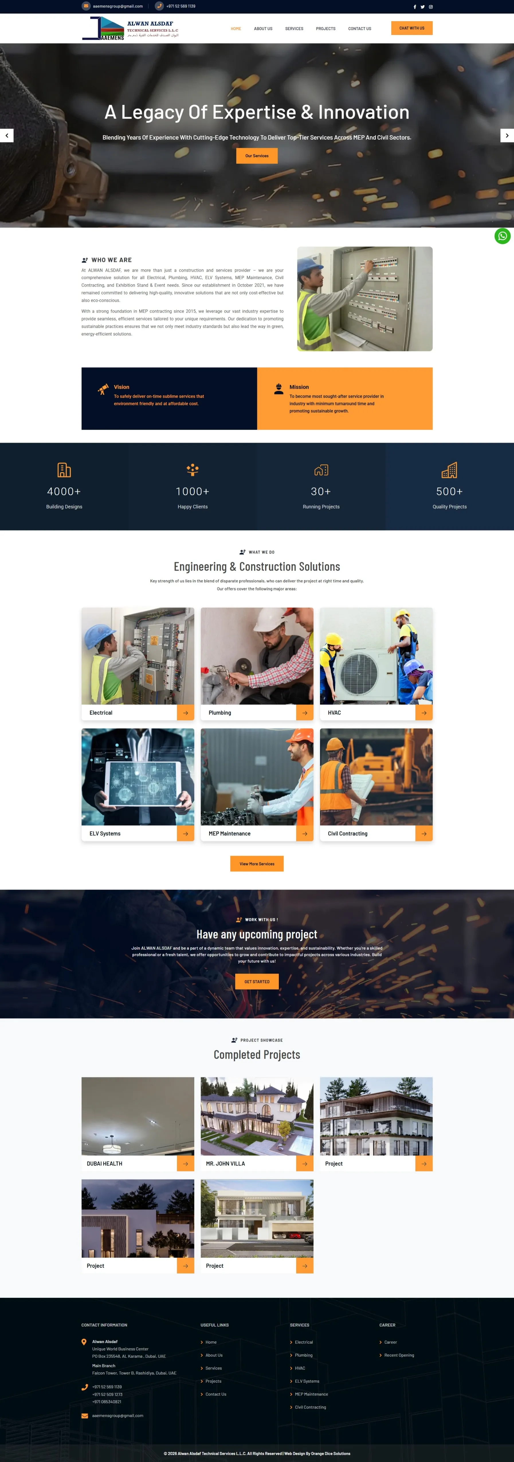 Website developed for Alwan Alsdaf