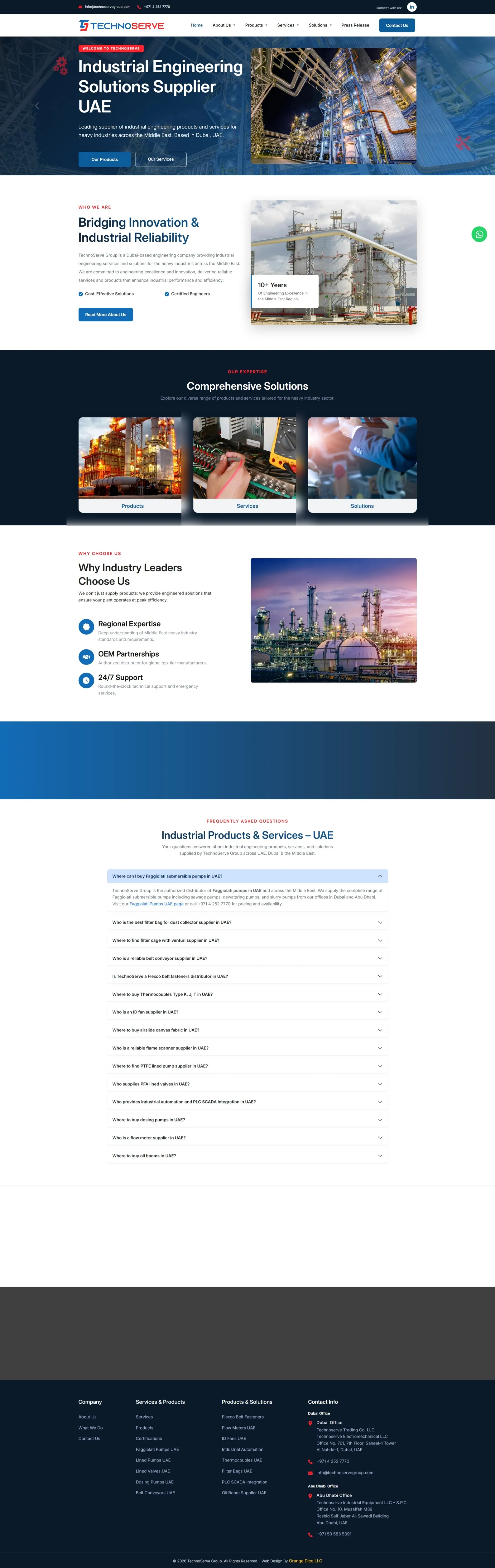 Website developed for TechnoServe Group