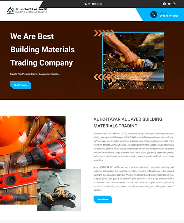 Website developed for Al Ikhtayar Al Jayed