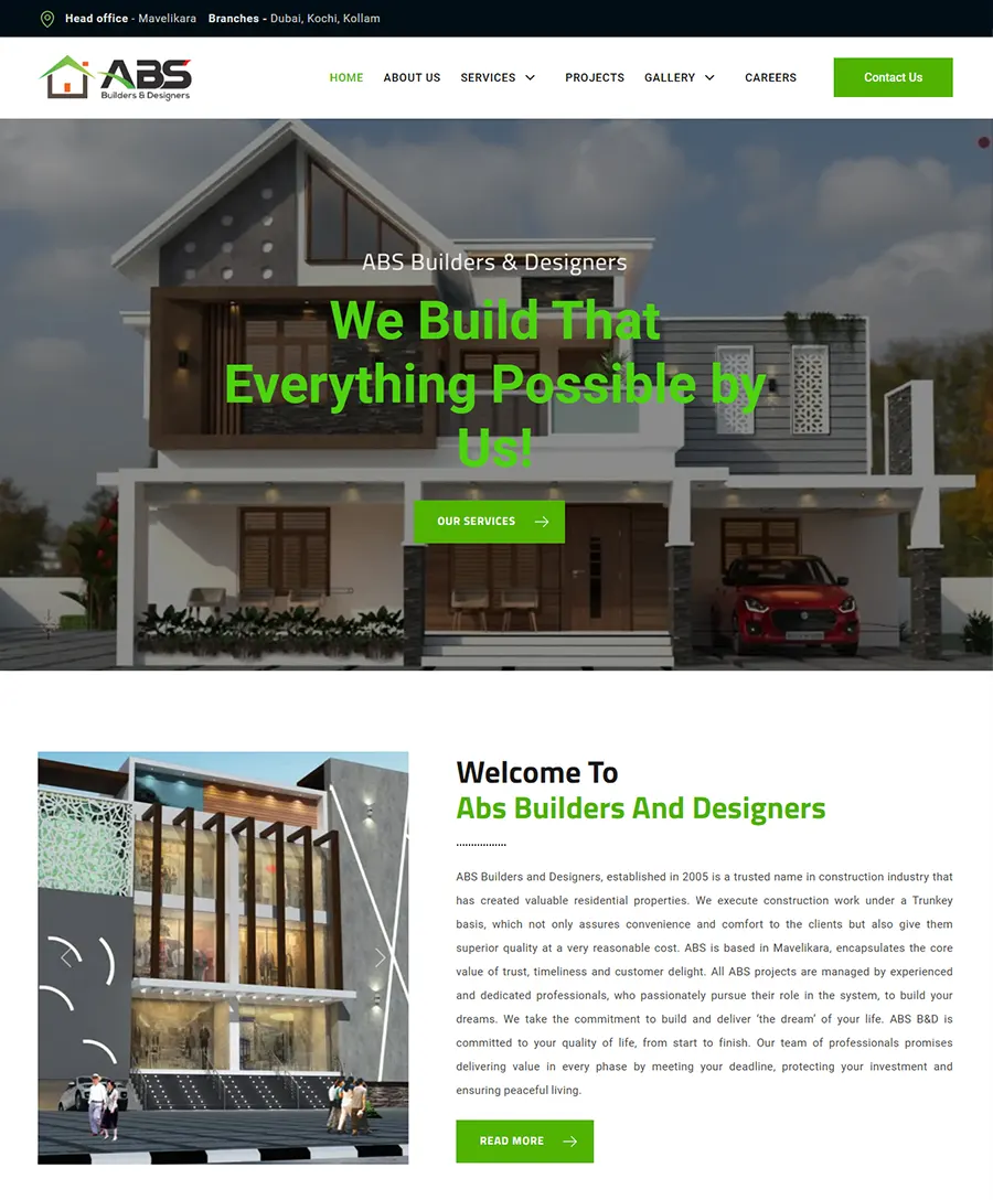 ABS Builders & Designers — website by Orange Dice