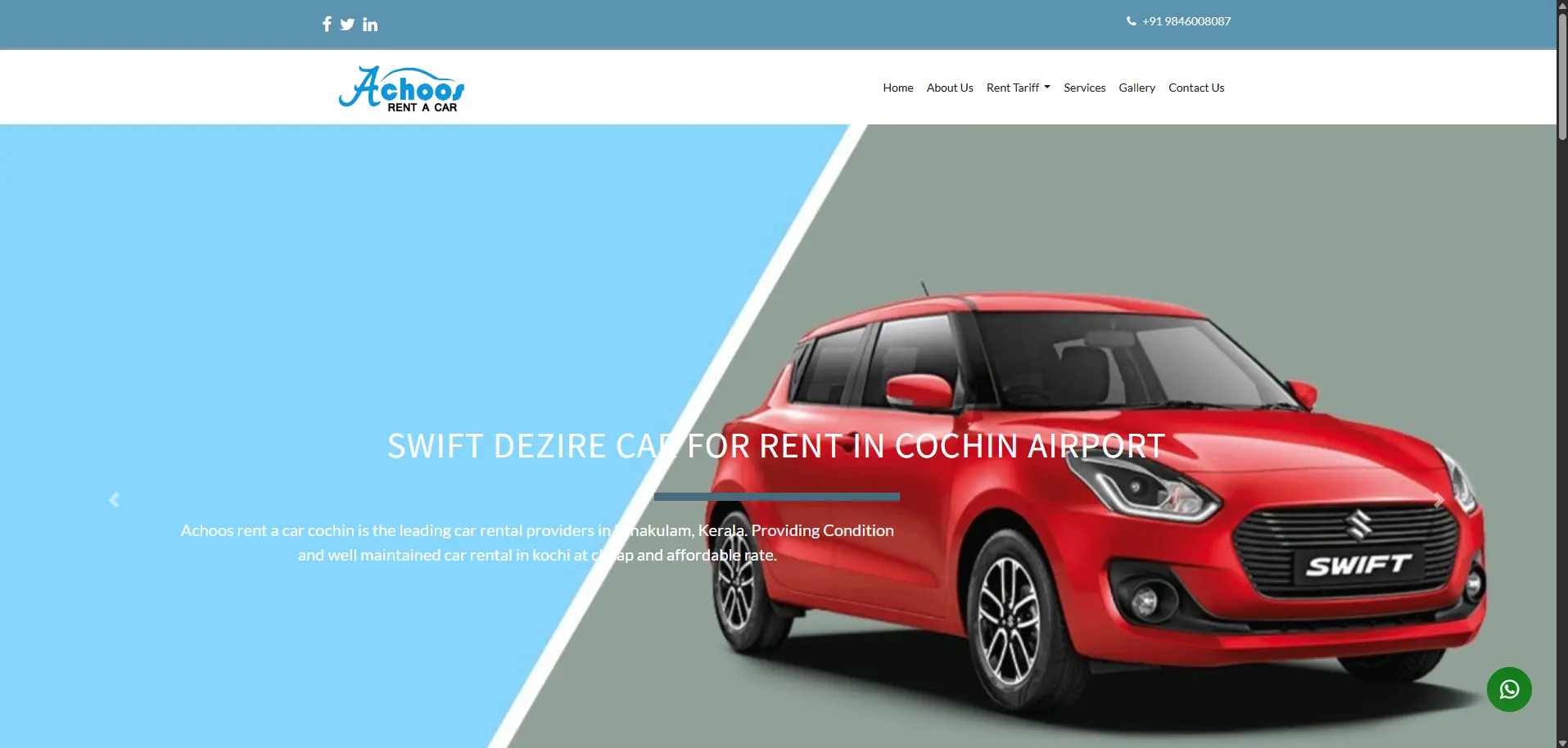 Achoos Rent A Car — website by Orange Dice