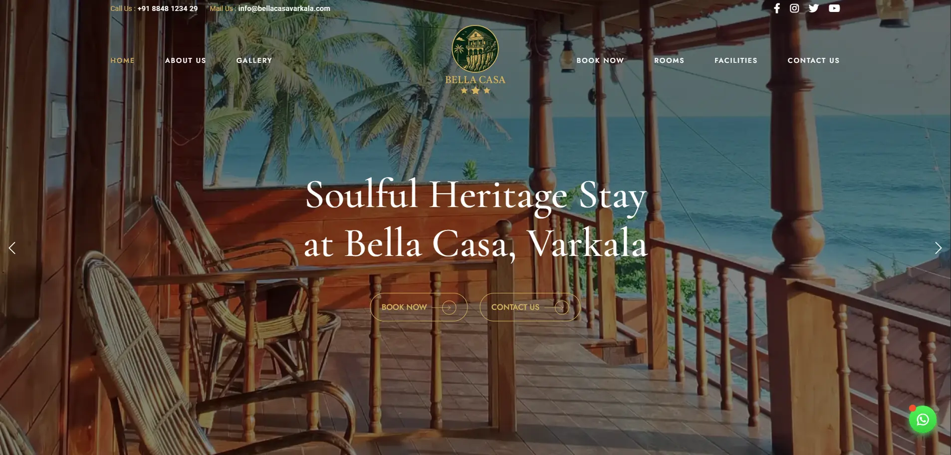 Bella Casa Beach Resort — website by Orange Dice
