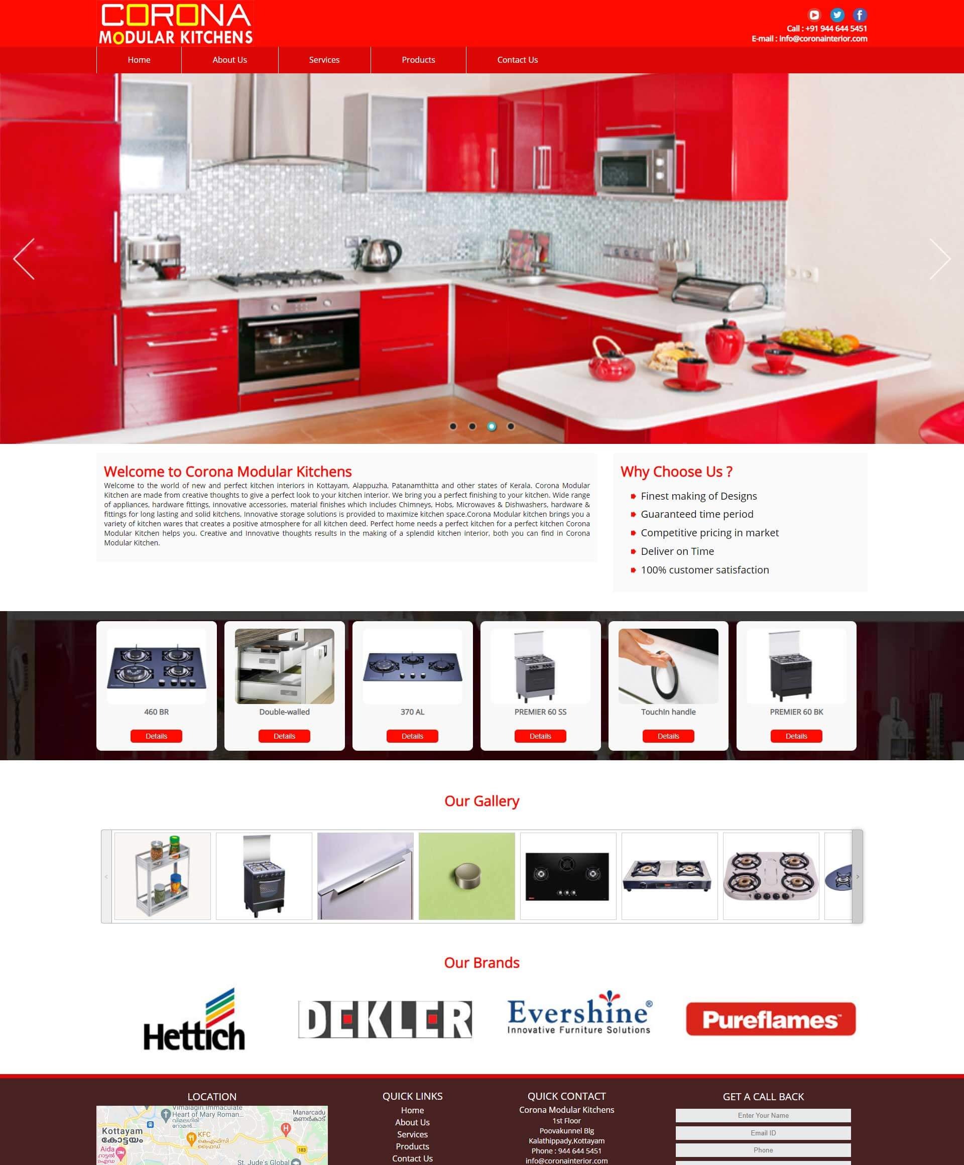 Corona Interior — website by Orange Dice