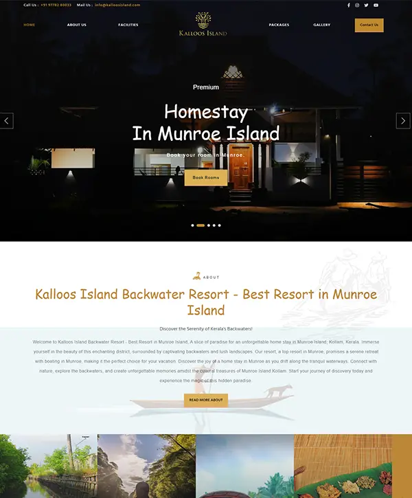 Kalloos Island — website by Orange Dice