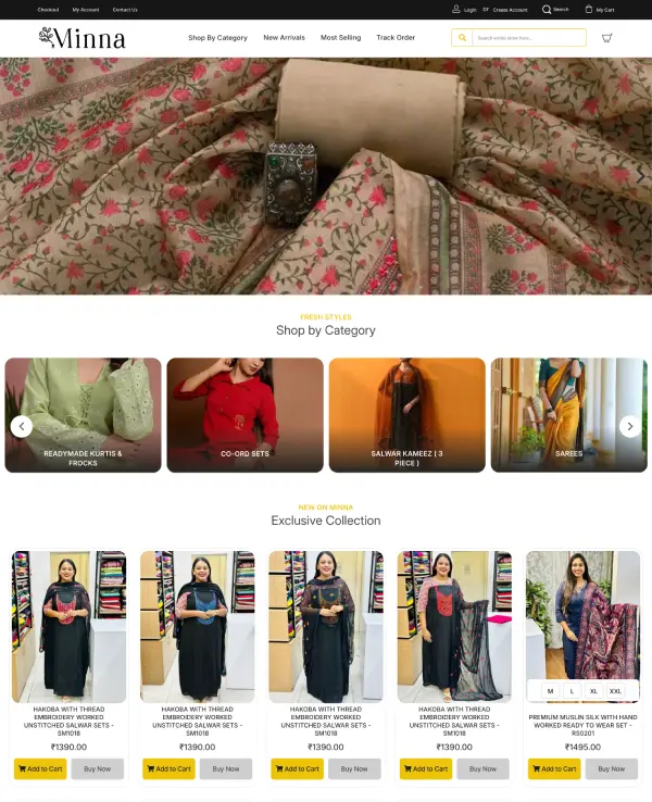 Minna Couture — website by Orange Dice