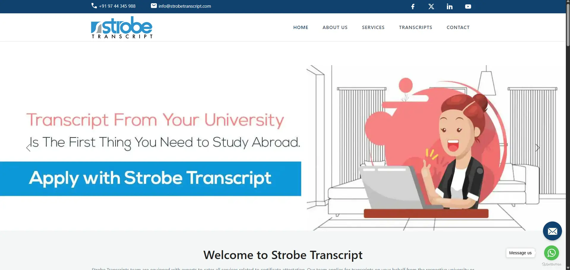 Strobe Transcript — website by Orange Dice